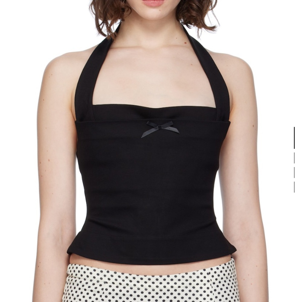 Miaou Black Halter Tank Top